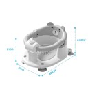 Baignoire pour enfants avec motif de petit ours et support avec ventouses en plastique PP pour le bain des enfants 4