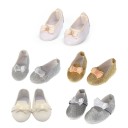 Bailarinas con lazada en la punta para muñeca de 43 cm Zapatos festivos para vestidos Calzado de cuero PU Dimensiones 8 x 4 cm Para jugar y cambiar 6