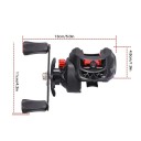 Baitcastingový naviják pro pravou ruku s magnetickou brzdou 0-9 Převod 7,2:1 Brzdná síla 8 kg Hliníková cívka 13 x 11 x 4,8 cm na rybaření 3