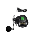 Baitcastingový rybářský naviják pro levou ruku s elektronickým počítadlem vlasce Převod 7,2:1 Brzda 10 kg 110 x 85 x 77 mm na rybaření 2
