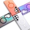 Bakcover för Samsung Galaxy S25 Ultra Trådlös laddning utan att ta av TPU och polykarbonat Skyddande kant för kameran Mobilfodral 17