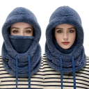 Balaclava de esqui de inverno com capuz tamanho 55–60 cm Proteção quente e felpuda para a cabeça e pescoço Balaclava de poliéster para frio 8