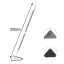 Balai serpillère triangulaire professionnel rotatif à 360°, manche télescopique de 200 cm, nettoyage à sec et humide, housse lavable pour plafonds 2