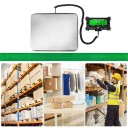 Balança digital até 200 kg precisão 0,05 kg Ecrã LCD retroiluminado externo Superfície em aço inoxidável USB ou 3× AAA 2