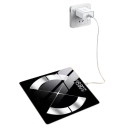 Balança digital Bluetooth com medição de gordura USB recarregável Balança de casa com aplicação móvel Pesagem precisa em kg e display de temperatura em °C 3