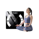 Balança digital Bluetooth com medição de gordura USB recarregável Balança de casa com aplicação móvel Pesagem precisa em kg e display de temperatura em °C 4