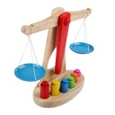 Balance à levier en bois avec poids 2