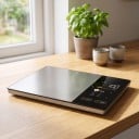 Balance de cuisine intelligente avec calculateur nutritionnel de calories, protéines, graisses et glucides 5 kg/1 g en acier inoxydable argent-noir 4