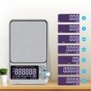 Balance numérique pour bijoux jusqu'à 1000 g précision 0,01 g Surface de pesée en acier inoxydable Chargement USB Changement d'unités Comptage 3
