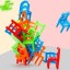 Balančná stolička Detská hra Mini padajúce stoličky 18 ks 2