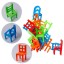 Balančná stolička Detská hra Mini padajúce stoličky 18 ks 3