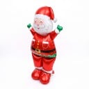 Balão de Natal Inflável do Pai Natal em Pé 64 x 124 cm Vermelho com Luvas Verdes Decoração de Festa para o Natal e Festa 2