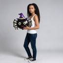 Balão Inflável de Aranha em Pé com Chapéu de Feiticeiro 96 x 82 cm Preto, Roxo e Verde Decoração de Halloween para Casa e Comércio 5