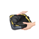 Balde dobrável transparente para peixes YUZHIYUAN 24 cm com tampa de fecho zip em plástico preto transparente para armazenamento de peixes e água 4