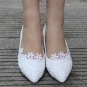 Balerinas femininas com renda floral 8