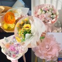 Balicí papír na květiny sada 38 ks 30x30 cm poloprůsvitný papír světlé barvy floristický obal na dárky a kytice 7