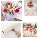 Balicí papír voděodolný barevný 4,57 m × 50 cm dekorativní síťovaný obal na květiny a dárky pro floristiku a balení 2