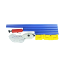 Baliza de futebol dobrável em plástico 44,7 x 31,8 x 25,2 cm com bola e bomba Baliza infantil para futebol Brinquedo para rapazes para o jardim 3