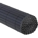 Balkonová clona pro soukromí z tvrdého PVC rozměr 300 x 100 cm odolná proti UV a povětrnosti černá na zábradlí balkonu i plot 2