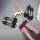 Ballerine trasparenti da donna con fiocco 1