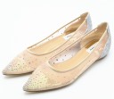 Ballerine trasparenti da donna con strass 3