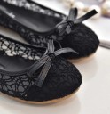 Ballerines en dentelle pour femmes avec nœud J1115 6