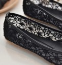 Ballerines en dentelle pour femmes avec nœud J1115 7
