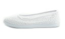Ballerines en dentelle pour femmes - Blanches 1