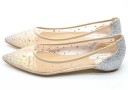 Ballerines transparentes pour femmes avec des strass 2