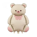 Ballon en foil 89 x 65 cm en forme d'ours en peluche Décoration gonflable pour les anniversaires, la Saint-Valentin, les fêtes d'enfants 2
