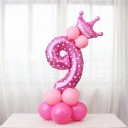 Ballons avec couronne - Chiffre 9