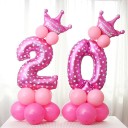 Ballons avec couronne - Chiffre 2
