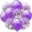 Ballons d'anniversaire avec confettis 10 pcs 12
