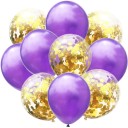 Ballons d'anniversaire avec confettis 10 pcs 14