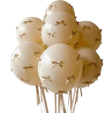 Ballons en latex avec des nœuds décoratifs 5 pcs 30 cm Ballons de fête en latex avec impression de nœuds pour célébrations et décoration 1