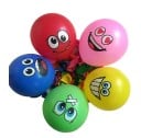 Ballons en latex avec des sourires pour enfants 10 pièces Décoration pour anniversaire et fête d'enfants Visages joyeux Taille 30 cm Couleurs 8