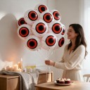 Ballons Gonflables Halloween Yeux 10 pcs Ballons Ronds Œil Avec Iris Rouge et Veines Blanches Rouges et Noires Pour Fête d'Halloween 5
