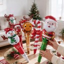 Balões insufláveis em pé 10 pcs Conjunto de Natal Pai Natal boneco de neve rena bolacha de gengibre e bengala de doce Feliz Natal Decoração de Natal 5