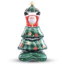 Balon decorativ gonflabil în formă de brad de Crăciun cu Moș Crăciun și stea 150 x 63 cm Verde și roșu Decoratiuni de Crăciun pentru casă și magazin 1