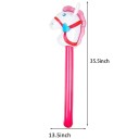 Balon na tyczce w kształcie konia 90 × 34 cm PVC biały i różowy balon dekoracyjny na przyjęcia urodzinowe dla dzieci 2