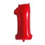 Balon urodzinowy czerwony z cyfrą 100 cm 2