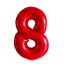 Balon urodzinowy czerwony z cyfrą 100 cm 9