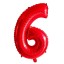 Balon urodzinowy czerwony z cyfrą 40 cm 7