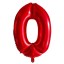 Balon urodzinowy czerwony z cyfrą 80 cm 1