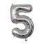 Balon urodzinowy srebrny z cyfrą 100 cm 6