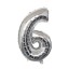 Balon urodzinowy srebrny z cyfrą 40 cm 7