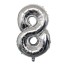 Balon urodzinowy srebrny z cyfrą 40 cm 9