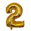 Balon urodzinowy złoty z cyfrą 100 cm 3