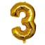Balon urodzinowy złoty z cyfrą 100 cm 4