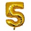 Balon urodzinowy złoty z cyfrą 40 cm 6